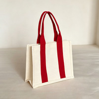 Sac fourre-tout promotionnel pliable en toile avec rubans, grande capacité 24x20x10, sans fermeture, personnalisable, pour l'exportation