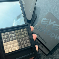Palet Eyeshadow Glitter pigmen tinggi MOQ rendah palet grosir Travel Vegan Matte berkilau rias kecil palet Eyeshadow ungu berasap