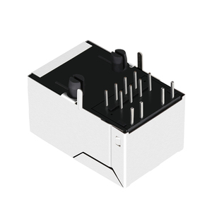 7499010214 ขั้วต่ออีเธอร์เน็ตแบบ RJ45 พอร์ตเดียว รองรับ 10/100Base-T พร้อมไฟ LED และแม่เหล็ก - Product Image 5