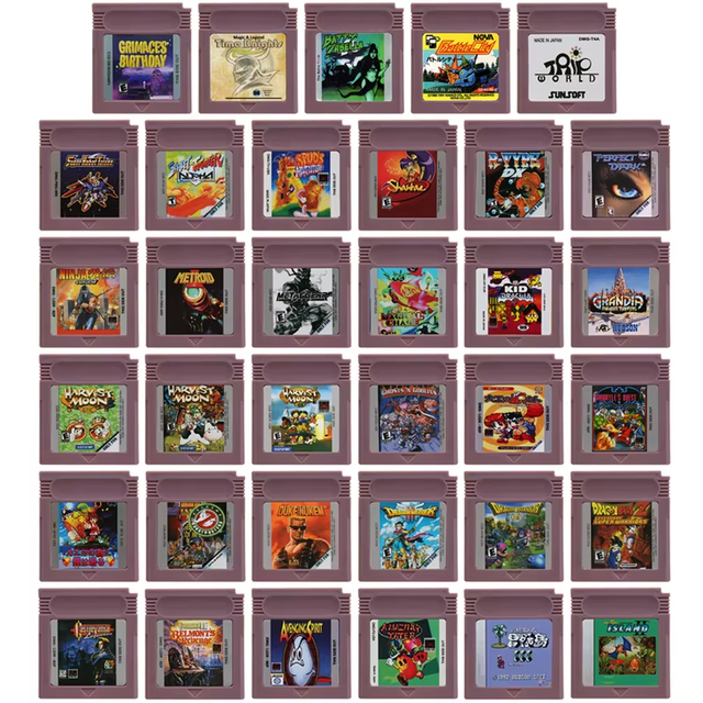 GBC Games Cartridge 16 Bit Video Game Console Card Castlevania Dragon Warrior Metroid Harvest Moon Shantae for Retro Fans Gift