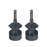 GOODZOOM Faros Delanteros LED 4300k Cálidos H4 9005 9006 H7, Bombilla LED de Amplio Voltaje 4300K para Autos y Camiones