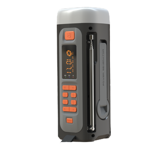 Mini lampe torche portable sans fil USB, rechargeable, avec écran LCD, <span class=keywords><strong>radio</strong></span> AM/FM, alarme SOS, <span class=keywords><strong>radio</strong></span> d'urgence - Product Image 1