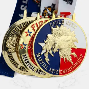 Manufacturers Medal Customised Metal Martials For Wholesale Gold Award Martial Arts Medals