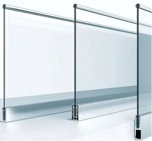 铝型材 u 通道玻璃栏杆/扶手/栏杆