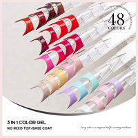 JTING - Juego de Esmalte de Uñas en Gel de 48 Colores, Todo en Uno, 3 en 1, Sin Necesidad de Capa Base o Superior, Esmalte de Uñas en Gel Libre de TPO/HEMA, OEM para Manicura