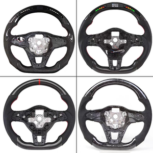 Volant <span class=keywords><strong>sport</strong></span> en cuir PU perforé, fibre de carbone, LED, 3 branches, haute qualité, taille de poignée 40 mm, couleur personnalisée, Volkswagen - Product Image 5