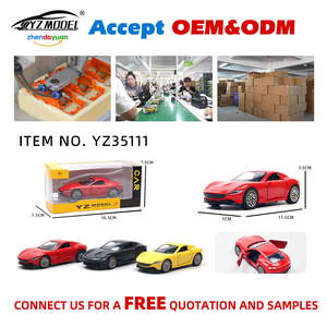 Modèle de Supercar en Métal Moulé sous Pression Style Roma 1:36, à Tirer en Arrière, Portes Ouvrables, <span class=keywords><strong>GT</strong></span> Italien, Jouet pour Enfants - Vente en Gros - Product Image 6