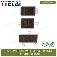 100 pièces/paquet B5819W B5819WS BAT54 BAT54A BAT54C BAT54S SOT-23 SOD-123 SOD-323 Diode redresseuse à barrière Schottky SMD Diodes SMT