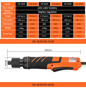 <span class=keywords><strong>Destornillador</strong></span> Eléctrico Industrial y para Bricolaje OS-5E20 con Alto Torque, Precisión, Enchufe Directo AC220V Ajustable - Product Image 5