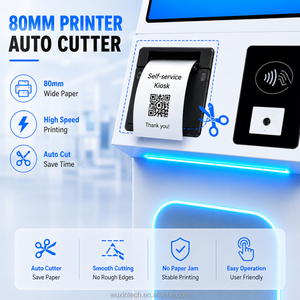 Kiosque de gestion de file d'attente à écran tactile de 32 pouces avec lecteur de <span class=keywords><strong>code</strong></span> <span class=keywords><strong>QR</strong></span>, scanner de carte d'identité, imprimante, compatible Harmony OS - Product Image 6
