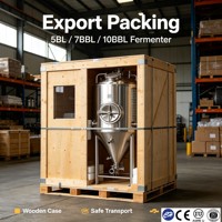 Tanque de Fermentación de Cerveza de 5BBL, 7BBL, 10BBL, Acero Inoxidable, Enfriamiento por Glicol, Fermentador para Cervecería, Certificado ASME y CE para Procesamiento de Alimentos