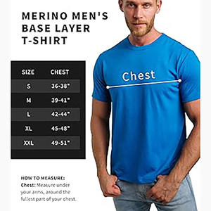Maglietta Termica da <span class=keywords><strong>Uomo</strong></span> in Lana Merino, Leggera, per Sport all'Aperto, Strato Base, Tinta Unita - Product Image 3