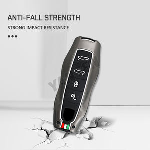 Couverture de clé en Silicone en alliage de Zinc pour Porsche Cayenne Macan Panamera 911 étui à clé intelligent 3/4 Botton avec veilleuse - Product Image 2