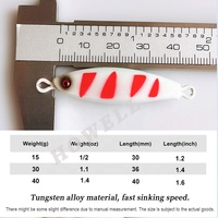 Leurres en tungstène leurre de pêche personnalisé 15g 30g 40g OEM chute rapide pêche lumineuse jigging appâts de coulée