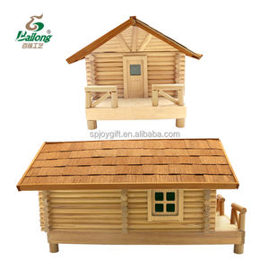 Kinder Educatief Diy Hout Ambachtelijke Model Miniatuur Gepolijst Blokhut Huis Cadeau Voor Jonge Creatievelingen - Product Image 2