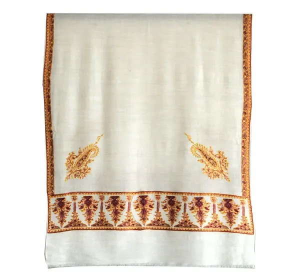 Fashion wholesale embroidered cotton scarves viscose hijab winter pakistani India long shawls kashmiri