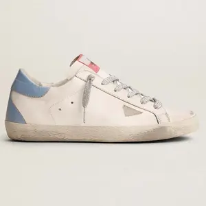 Золотистые винтажные люксовые кроссовки из натуральной кожи, дышащие, мягкие, нескользящие, для ходьбы, на шнуровке, увеличивающие рост, весенние - Product Image 2