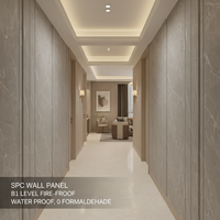 Panneau mural en PVC commercial, ignifuge B1, imperméable, résistant à l'humidité, écologique, durable, facile à installer, Rongfeng, villa moderne, chambre à coucher