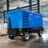 Compresseur d'air à vis portable à moteur diesel 8,6 bars 125 psi 1025 CFM 29 m³/min pour le forage minier et le sablage HX290-9