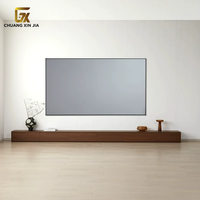 Meuble TV moderne minimaliste en bois massif avec grande capacité pour appartement, villa, meubles de salon sur mesure