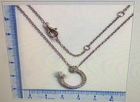Collier élégant pour femmes en argent 925 plaqué or 18 carats avec zircon CZ et perle blanche, bijoux de mode pour femmes