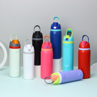 Bouteille d'eau isotherme K137 en acier inoxydable avec paille, impression logo, 24 OZ 32 OZ, pour enfants, gourde sportive, thermos OW