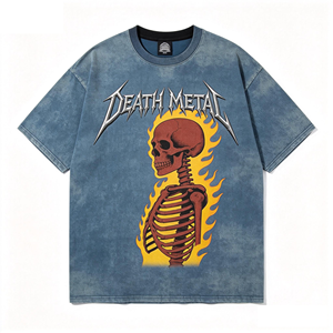 Camisetas Premium con Estampado de Graffiti Personalizado, Camiseta Hip Hop para Hombre, Corte Holgado, 100% Algodón, Manga Corta - Product Image 1