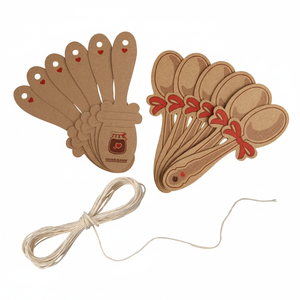 12pcs <b>Waterproof</b> Adhesive Sticker Hangtag Cotton String 5m Gift Tag <b>Labels</b> for Jars - Product Image 2