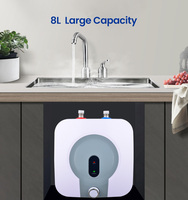 Chauffe-eau électrique domestique 8L 10L 15L 30L, énorme réservoir d'eau chaude pour robinet de lavage de cuisine 1500W