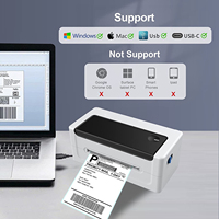 Impresora de Etiquetas MHT-L1081, Impresora de Códigos de Barras, Impresora Térmica de Etiquetas a Color para Teléfono/Tableta/PC/Mac, 110 mm, 203 DPI