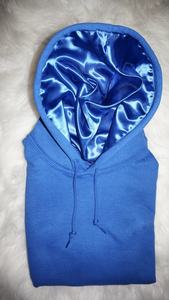 Sudadera con capucha de algodón 100% al por mayor para hombres y mujeres con forro de satén y logotipo personalizado bordado de talla grande térmica para invierno - Product Image 5