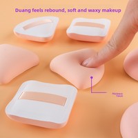 Éponge triangulaire en coton non absorbante pour fond de teint, approuvée par les maquilleurs professionnels