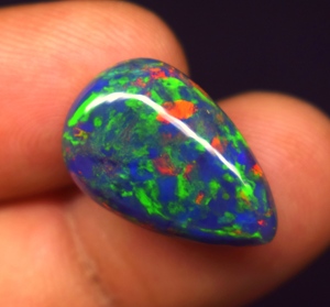 Opale d'Éthiopie naturelle multi-feu, cabochon 6,3 CT, pierre précieuse en vrac de haute qualité, forme goutte d'eau du Rajasthan, 19,8x13x5,8mm - Product Image 2