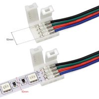 Bande LED RGB SMD5050 série Hippo 8mm/10mm, connecteurs 2, 3 et 4 broches, installation facile, matériau PVC, accessoires d'éclairage
