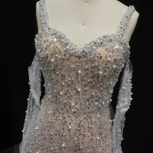 Jancember LSZ634 Elegante Abito da Sera Stile Dubai, Sirena con Scollatura a Cuore e Guanti - Product Image 5