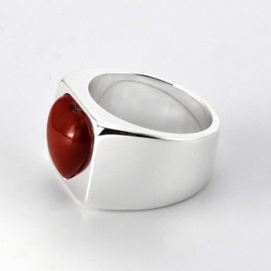 Anillo Geométrico Cuadrado de Acero Inoxidable 316 Resistente al Agua para Mujer, Anillo Ancho de Alto Brillo, Moderno, Minimalista, Accesorio Unisex - Product Image 3