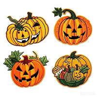 Écussons brodés personnalisés OEM Citrouille et Fantôme d'Halloween, thermocollants, badges pour la Toussaint, pour vêtements, chapeaux et sacs
