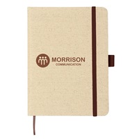 Carnet de notes A5 personnalisé avec logo, couverture en tissu, reliure cousue, idéal pour la promotion et l'écriture