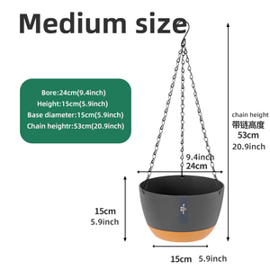 Maceta Colgante de Polipropileno de 24 <span class=keywords><strong>cm</strong></span>, Precio al por Mayor, Decoración del Hogar, Macetas y Jardineras, Estilo Nórdico, Maceta de 9.4 Pulgadas - Product Image 2