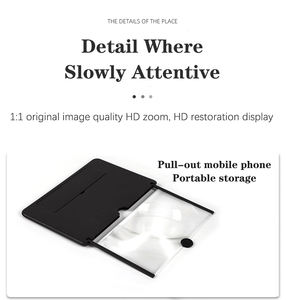 Soporte de Teléfono Móvil 3D de 12 Pulgadas, Amplificador de Pantalla HD, Lupa de Pantalla Celular con Ampliación para Películas y Juegos - Product Image 3