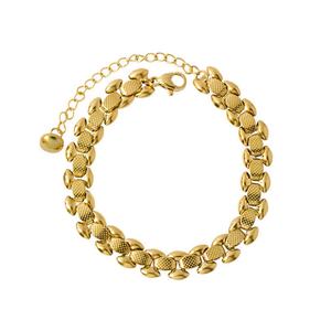 Hot Sell Rock Fade Resistant Durable PVD <b>Gold</b> Plated Highly Polished Chucky Fashion Bangle <b>Bracelet</b> Jewelry for Women/Men's - Product Image 1