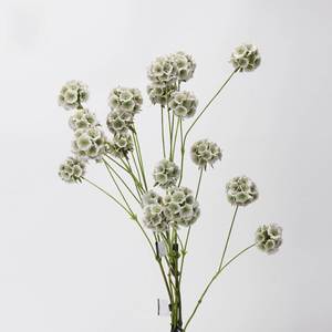 LO-643 Venta al por mayor de fruta artificial de molino de viento de tallo único, vainas de scabiosa artificiales de 6 cabezas para decoración floral y manualidades - Product Image 2