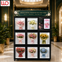 Distributeur automatique intelligent de bouquets de fleurs à 8 compartiments avec système de refroidissement et surveillance à distance de l'inventaire