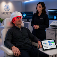 Équipement de luminothérapie transcrânienne multi-canaux Suyzeko OEM pour la concentration, le sommeil et la relaxation, casque de photobiomodulation cérébrale