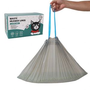 Sacs à cordon biodégradables personnalisés pour litière de chat, grands sacs à déjections pour animaux de compagnie, gestion des déchets, pelle à litière - Product Image 1