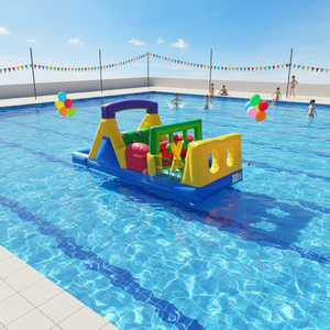 Parcours d'obstacles aquatiques gonflables pour adultes en PVC/Nylon, utilisation intérieure/extérieure, usage résidentiel, parc aquatique, marque IFUN - Product Image 1