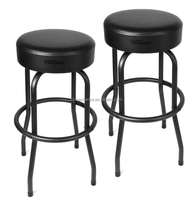 Ensemble de 3 pièces de Table de Pub, tabouret de Bar pour salle de jeux, table et chaises de pub en acier noir