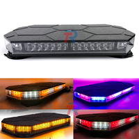 14 pulgadas 42 LED Carcasa negra única Techo de coche Barra de luz de advertencia Lámpara de tráfico de seguridad vial de emergencia con controlador digital