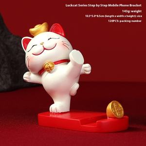 Estatua de resina de gato de la suerte ecológica y creativa, adorno de tendencia nacional, decoración de escritorio para el hogar y la Oficina para uso artesanal en el jardín - Product Image 6