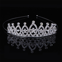 Diadèmes et Couronnes de Princesse en Alliage, Ornés de Strass, Accessoires de Fête en Gros pour Enfants et Mariées lors de Fêtes d'Anniversaire et de Mariage